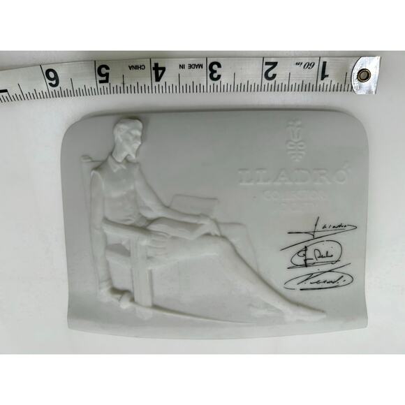 Lladro Daisa 1985 Bisque Display Plaque Don Quixote Collectors Society Signed - Picture 6 of 6